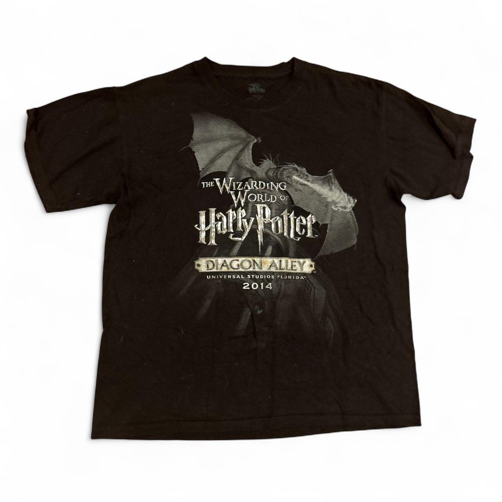 Harry Potter Diagon Alley Universal Studios Florida 2014 Dragon Graphic Tee M